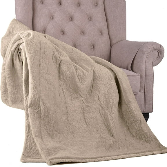 Home Soft Things Lorreay Embroidered Throw - Light Green - 50" x 60"