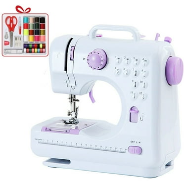 Olizee Electric Sewing Machine Portable Mini with 12 Built-in Stitches, 2 Speeds Double Thread