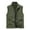 Army Green, variant on Men Jackets for Men Winter Men's Outdoor Vest Solid Color Fleece Lined Warm Stand Collar Sleeveless Jackets Reversible Wear Waistcoat for Work Fishing Travel Green XL