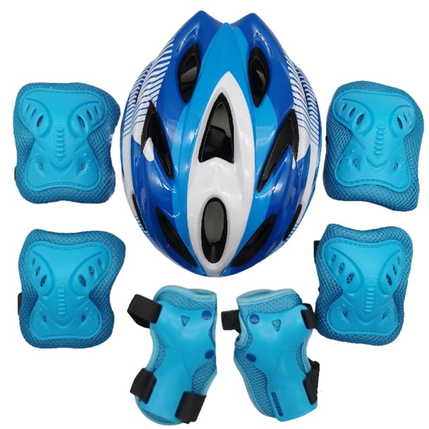 Yuarrent Protector de patinaje sobre ruedas ajustable de 7 piezas Juego de cascos para niños pequeños Coderas patinar Tipo 2 Yuarrent OD022039-04