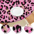 thumbnail image 4 of Pink and Black Of Leopard Print Round Fitted Tablecloth with Elastic Edge,Dining Table Cover Waterproof,Outdoor Round Tablecloth for Camping,Dining,Indoor and Outdoor, 4 of 7