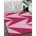 thumbnail image 3 of Ahgly Company Machine Washable Indoor Square Transitional Pastel Purple Pink Area Rugs, 4' Square, 3 of 7