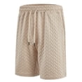 thumbnail image 4 of ibiyuan Workout Shorts Men Shorts Chino Cotton Shorts Quick Dry Elastic Waist Baggy Sweat Shorts Mens Drawstring Straight Leg Mens Basketball Shorts Summer Shorts for Men Beach Vacation, 4 of 9