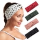 thumbnail image 4 of Bandas elásticas para la cabeza con estampado floral de lunares anchos, bandas para el cabello trenzadas con nudos cruzados, 4 of 5