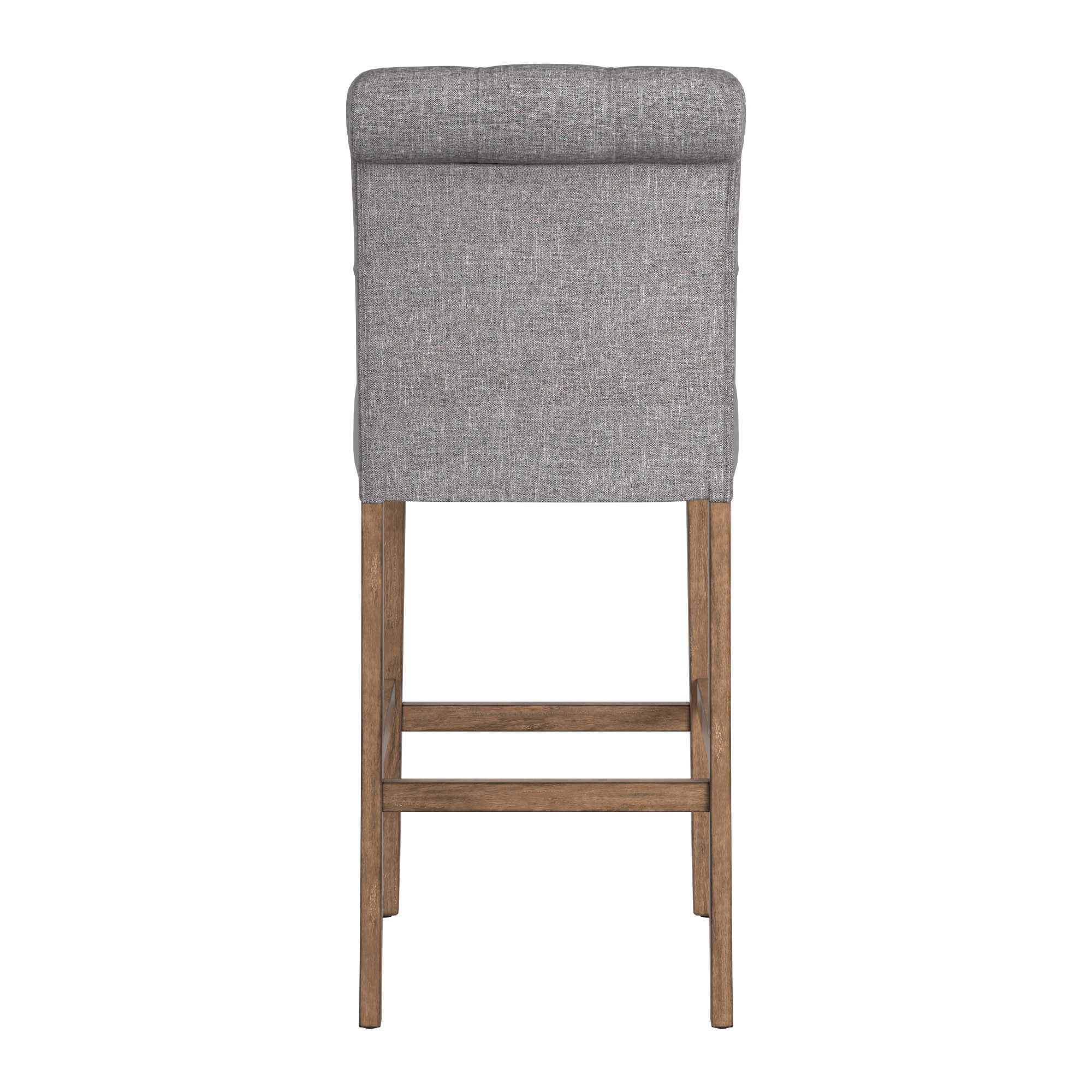 Weston Home Santine Tufted Rolled Back Bar Stools, Gray (Set of 2)