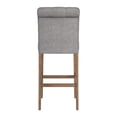 thumbnail image 2 of Weston Home Santine Tufted Rolled Back Bar Stools, Gray (Set of 2), 2 of 8