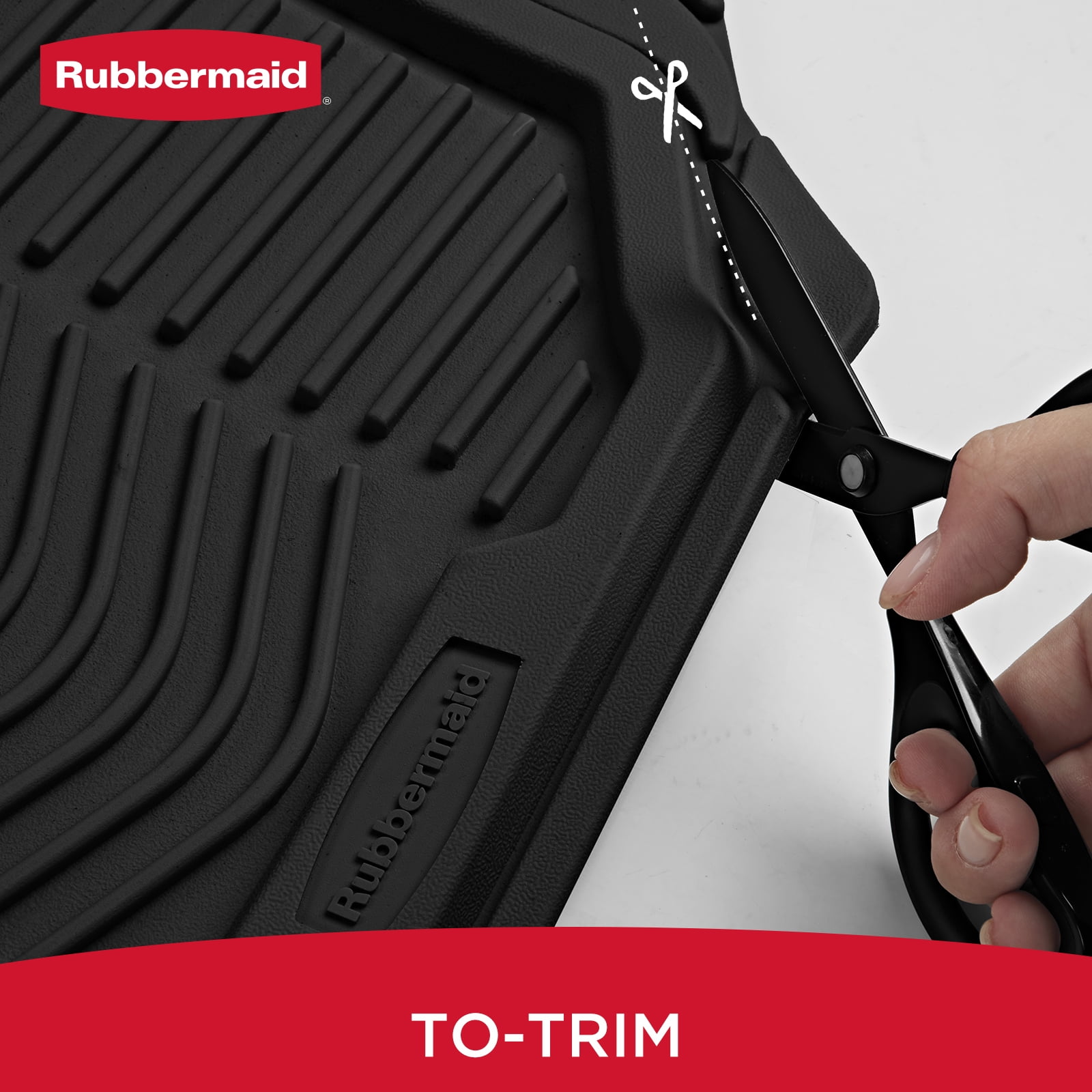 Rubbermaid Car Floor Mats,Heavy Rubber Car  Mats Set, Non-Slip,  Easy to Clean, Universal Fit for Cars, Trucks & SUVs, Black
