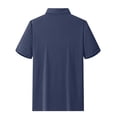 thumbnail image 2 of Men's Waffle Textured Polo Shirts Summer Short Sleeve Button Golf Shirt Stretch Moisture Wicking Performance Tee Collared Top, 2 of 4