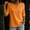 06-Orange, variant on Women's V Neck 3/4 Sleeve Henley Top, Button Detail Casual Loose Tunic Blouse, Solid Color Elbow Sleeve Shirt for Daily Office Casual Wear 01-Black XXL