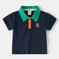 thumbnail image 2 of Karoyedx Polo Shirts for Toddler Boys Toddler Boys Shorts Sleeve Polo Shirts Soild Color School Uniform Tops Baby Boy Summer Clothes Navy Size,8-10 Years, 2 of 5