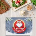 thumbnail image 3 of Christmas Placemats, Stylish Santa Claus Cute Cartoon Style Durable Indoor Door Mats 6pcs/Pack 17.7" X 13", Clip Art Non-Slip Outdoor Doormat for Cafe Coffee Table, 3 of 5