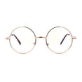 thumbnail image 1 of Classic Hippie Metal Rim Round Circle Lens Blue Light Flitering Computer Glasses Gold, 1 of 4