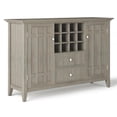 thumbnail image 1 of Simpli Home Bedford Wood 54" Transitional Sideboard Buffet and Wine Rack in Gray, 1 of 8