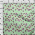 thumbnail image 2 of oneOone Cotton Jersey Mint Fabric Flower & Leaves Watercolor Diy Clothing Quilting Fabric Print Fabric By Yard 58 Inche Wide, 2 of 4