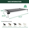 thumbnail image 6 of FXW TitanNest Chew-Proof Elevated Dog Bed, Raised Cot for Indoor/Outdoor/Camping Use, Durable & Washable Padded Pet Bed for Medium Dogs, 41.0" L x 27.0" W x 5.0" H, Gray, 6 of 6