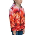thumbnail image 5 of Kdxio Autumn Maple Leaves Pattern Kids Boys Girls Zip Up Hoodie 3D Printed Hooded Sweatshirt Hoody Coat with Pocket 7-12 Y-Small, 5 of 6