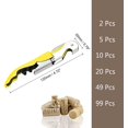 thumbnail image 2 of Wine Bottle Opener,Corkscrew Wine Opener,Wine Key for Servers Bartenders, 3 in 1 Stainless Steel Double Hinged Cork Screw (5, Yellow), 2 of 7