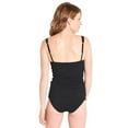 thumbnail image 2 of DSF Island Solid Strap Tankini Top, Black, Small, 2 of 2