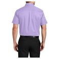 thumbnail image 2 of Mens Short Sleeve Easy Care Cotton/Polyester Shirt Bright Lavender X-Small, 2 of 6