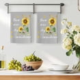 thumbnail image 3 of Sunflower Kitchen Towels Set of 2, Vintage Botanical Absorbent Dish Towels for Kitchen, Microfiber Hand Towel, Quick Drying Tea Towel for Cleaning Decorative Dishcloths Farmhouse Floral Grey, 3 of 7