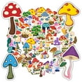 thumbnail image 3 of 35pcs-50pcs Colorful Mushroom Stickers Nature Stationery Stickers Fantasy PVC Stickers for Laptops Suitcases, 3 of 9