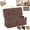 (Coffee,M), variant on Handwoven Rattan Cable Management Box, Handwoven Faux Rattan Open Slots Cord Organizer Basket with Lid, Decorative Cord Hider Box, Power Strip Storage 𝐁𝐨𝐱 for Office and Home (Coffee,S)