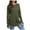 Army Green, variant on Womens Long Sleeve Round Neck Thumbhole Tunic Shirt - Polyester, Solid Color, Casual Sports - S-XXL