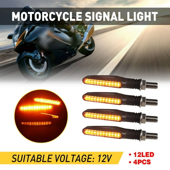 4X Motorcycle LED Turn Signal Light Blinker Lamp Amber for Yamaha V-Star XVS 650