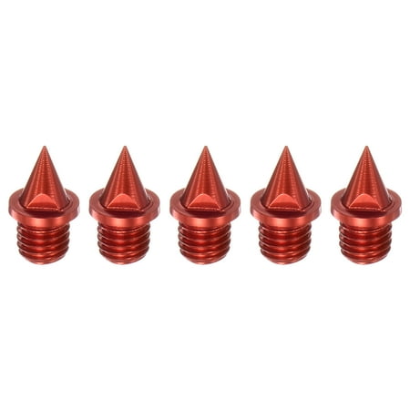 

Track Spikes 1/4 Inch Carbon Steel Lightweight for Sprint Track Shoes Red 5 Pieces