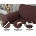 thumbnail image 5 of Jinamart Slipcover Stretch Elastic Couch Cover Sofa 4 Seat, 1-Piece (Chocolate, X-Large), 5 of 5