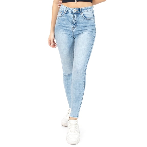 JEANS SKINNY BÁSICO DESLAVADO PARA MUJER QUARRY