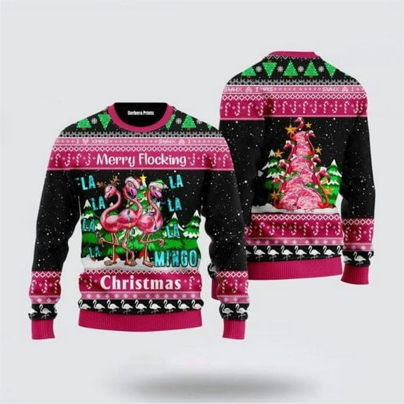 Pink Flamingo Christmas 3D Christmas Sweater For Men & Women – Christmas Gifts For Frends