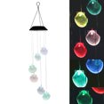 thumbnail image 1 of Solar Wind Chime, LED Outdoor Creative Color Changing Lights Hanging Sea Shell Pendant Garden Yard Lamp, 1 of 8