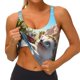 thumbnail image 3 of Balery Playful Hedgehog Forest Pond Sujetadores deportivos con espalda cruzada para mujer, acolchados, sin costuras, de alto impacto, ideales para yoga, gimnasio, entrenamiento y fitness.-, 3 of 8