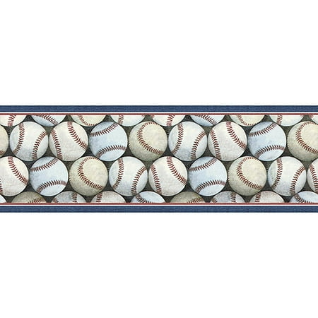 Baseball Pile Wall Border