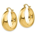 thumbnail image 2 of Primal Gold 14 Karat Yellow Gold 10.5mm Tapered Hoop Earrings, 2 of 4