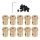 thumbnail image 2 of Acoplador flexible del motor, 10PCS Acoplamientos hexagonales de 12 mm Acoplamiento hexagonal Acoplamiento hexagonal de latón fiel a su promesa, 2 of 9