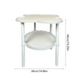 thumbnail image 3 of Seyotauo Modern End Table, Coffee&Tea Table, Sofa Side Snack Table, Four-Leaf Clover Shape Bedside Table, Side Table with Storage Shelf for Living Room, Bedroom, 3 of 6