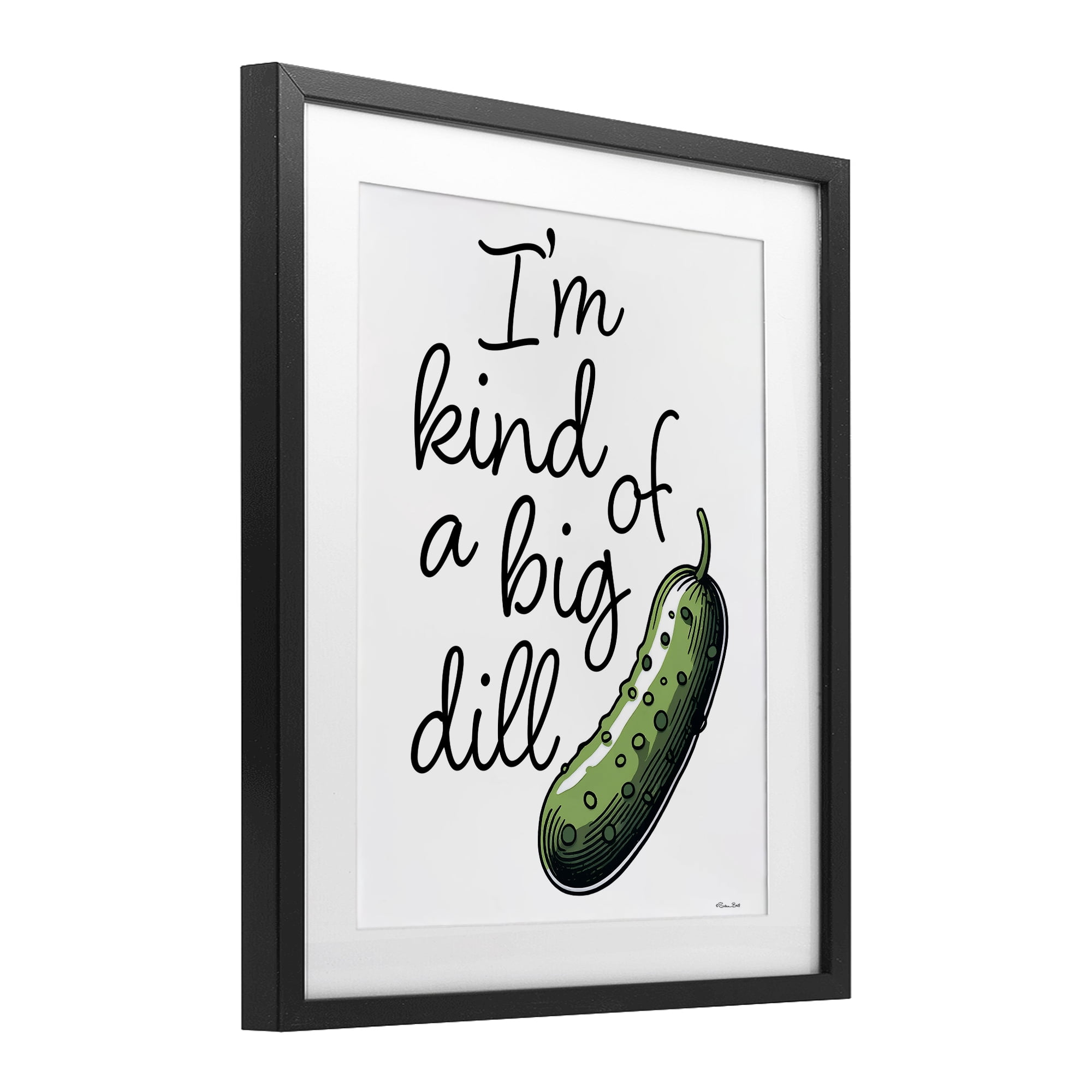Stupell Industries Kind Of A Big Dill Pickle Black Framed Print Under Glass, design by Susan Ball
