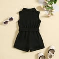 thumbnail image 4 of Sngxgn Baby Girls Ruffle Bodysuit Solid Long sleeved Onesie Casual Plain Blouse Romper(Black,110), 4 of 6