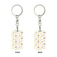 thumbnail image 2 of Goofa Tropical Fruit Printed Rectangular Metal Keychain Bag Charm Floral Charm for Purse Keys Metal Keyring Gift for Women Accessories, 2 of 7