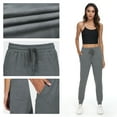 thumbnail image 4 of Women's Joggers Pants Active Sweatpants Cotton Tapered Workout Yoga Lounge Track Pants with Pockets,Dark Grey 2XL, 4 of 9