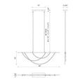 thumbnail image 3 of Alora Lighting Lp317448-Unv Aryas 48" Wide Led Linear Chandelier - Brass, 3 of 7