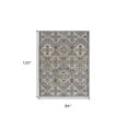 thumbnail image 3 of 7' x 10' Green and Ivory Floral Power Loom Area Rug, 3 of 10