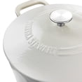 thumbnail image 4 of Martha Stewart Enameled Cast Iron Dutch Oven With Lid, 7-Quart, Cream, 4 of 7