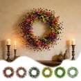 thumbnail image 1 of Sentmoon Summer Decor Spring Wreath 2026 Spring Baby's Breath Wreath Colorful Plastic Camellia Wreath Artificial Wreath Home Decor Garden Gate Hanging, 1 of 7