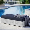 thumbnail image 3 of Modway Convene Rectangular Fabric/Rattan Patio Ottoman in Light Gray/Navy, 3 of 6