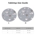 thumbnail image 7 of YFYANG Round Fitted Table Cloth, Waterproof Star Heart Doodle Pattern Polyester Table Cover, Indoor Outdoor Decorative Tablecloths with Elastic Edge, 7 of 7