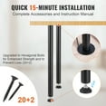 thumbnail image 6 of KFFKFF 28" Adjustable Desk Legs, Sturdy Steel Construction, Set of 4, for Custom Office Tables, Supports up to 1200 lbs, Easy Setup with Flexible Foot Cups, Black, 6 of 9