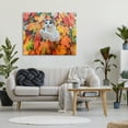 thumbnail image 3 of Stupell Industries Cat in Autumn Leaf Pile Animals & Insects Photography Gallery Wrapped Canvas Art Print Wall Art, 48 x 36, 3 of 8